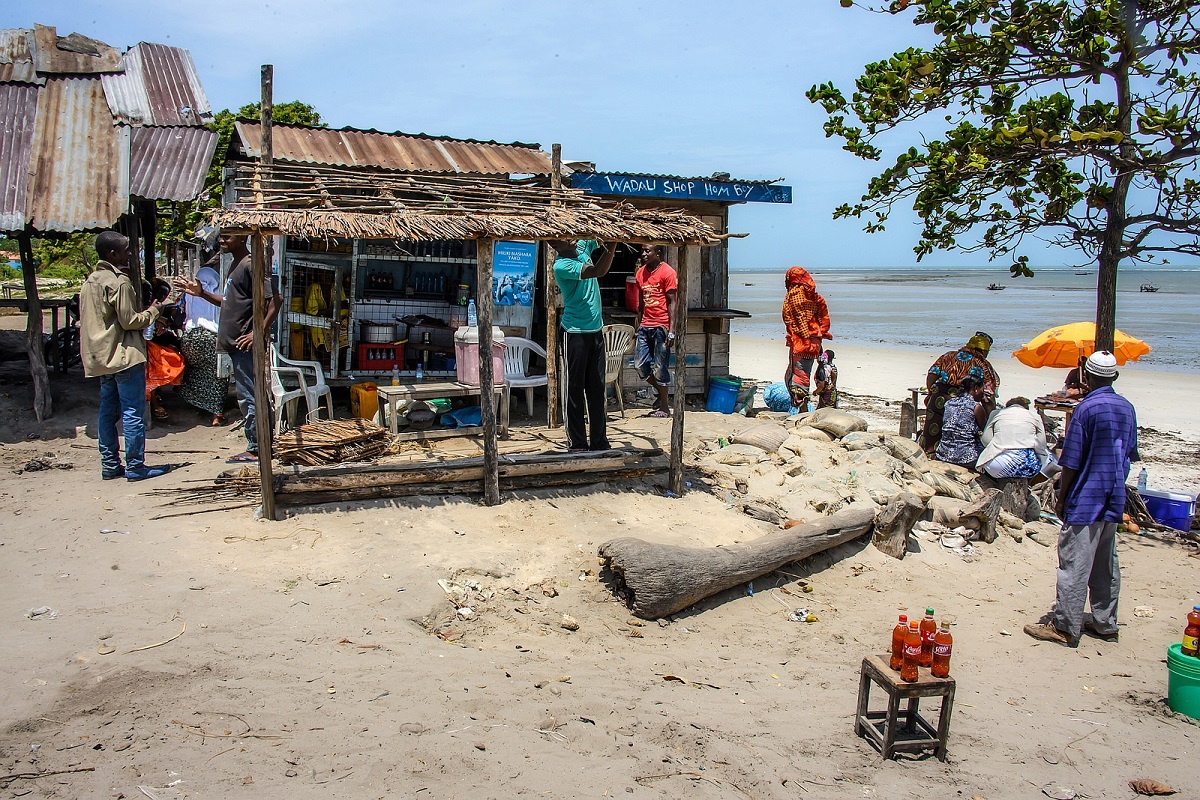 Bar and Shop in Bagamoyo's tiny harbour, catering for the local fishermen. Flickr - Christiane Birr.