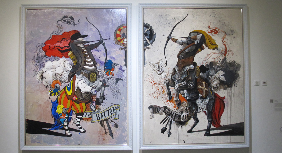 The Battle of Centaurus oleh Oky Ray Montha. ArtJog 2016.